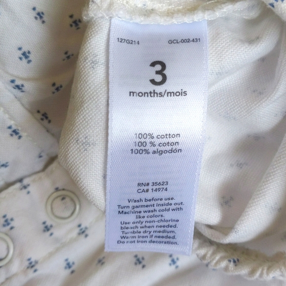 carter's soft knit denim overalls & collared bodysuit outfit set 3 months baby - Picture 12 of 12